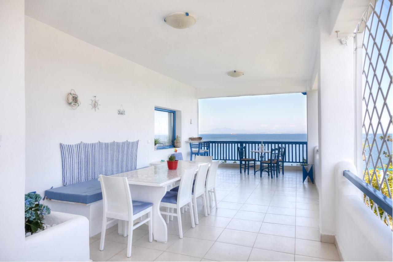 Navy Greece Villa With Swimming Pool & Sea View Makrygialos Exterior photo